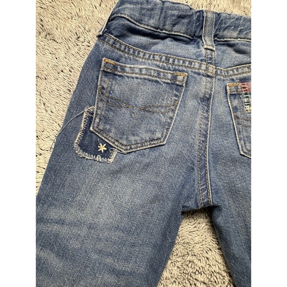 Polo Ralph Lauren Astor Slim Boyfriend Jeans Girls 3T Patchwork Distressed Denim - Picture 11 of 15